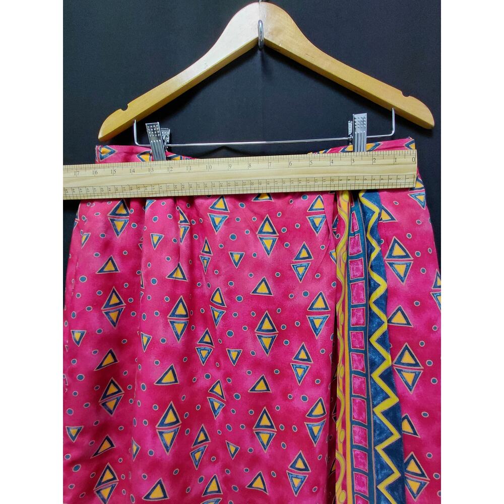 Pendleton Classic Rayon Pink Geometric Print Skir… - image 8